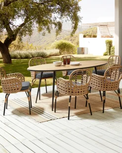 Best Beliani PRATELLO Rattan sintetico (PE) Naturale Beige Naturale Grigio Nero
