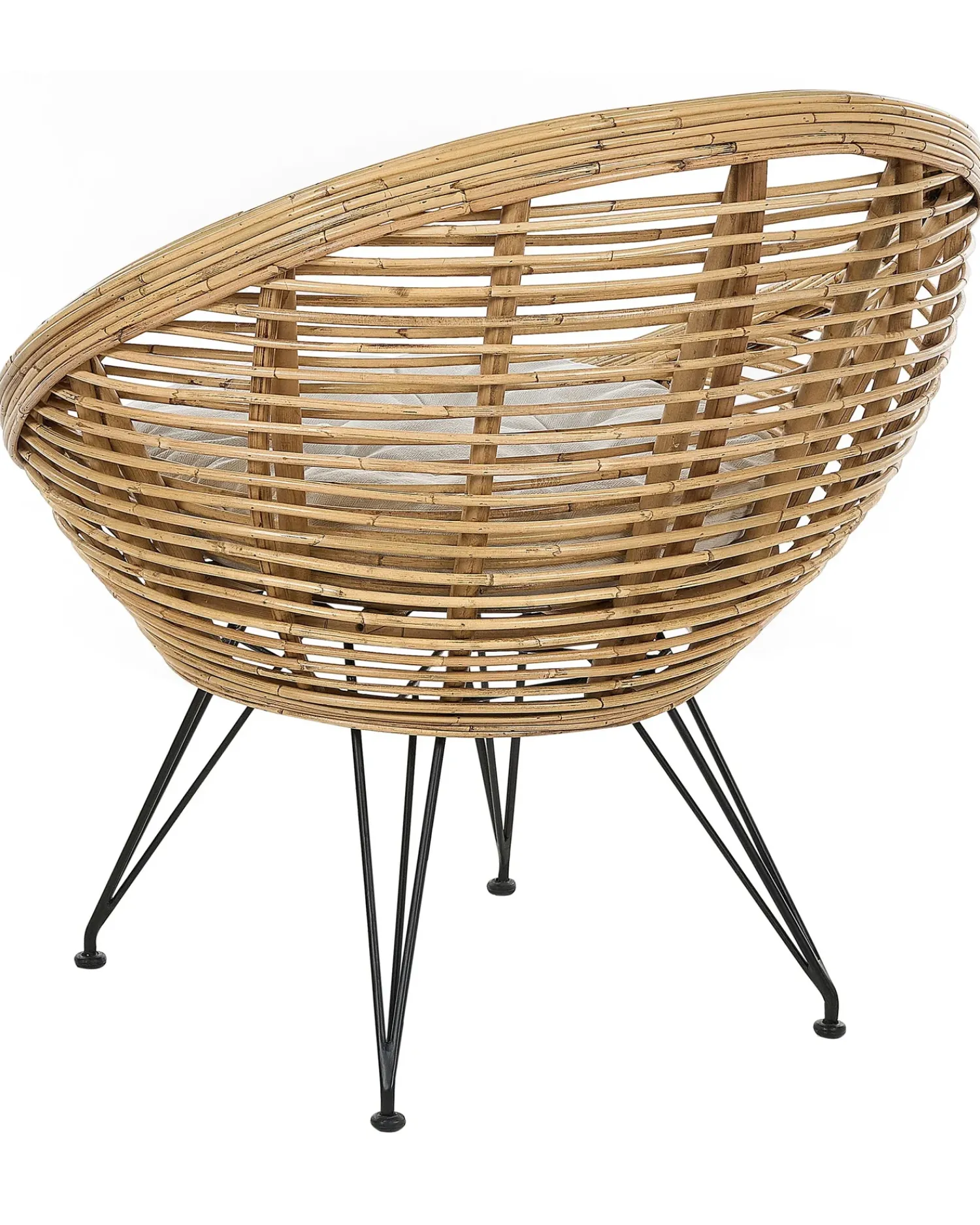 Discount Beliani MARATEA Rattan Naturale Beige Naturale Nero