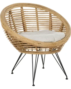 Discount Beliani MARATEA Rattan Naturale Beige Naturale Nero