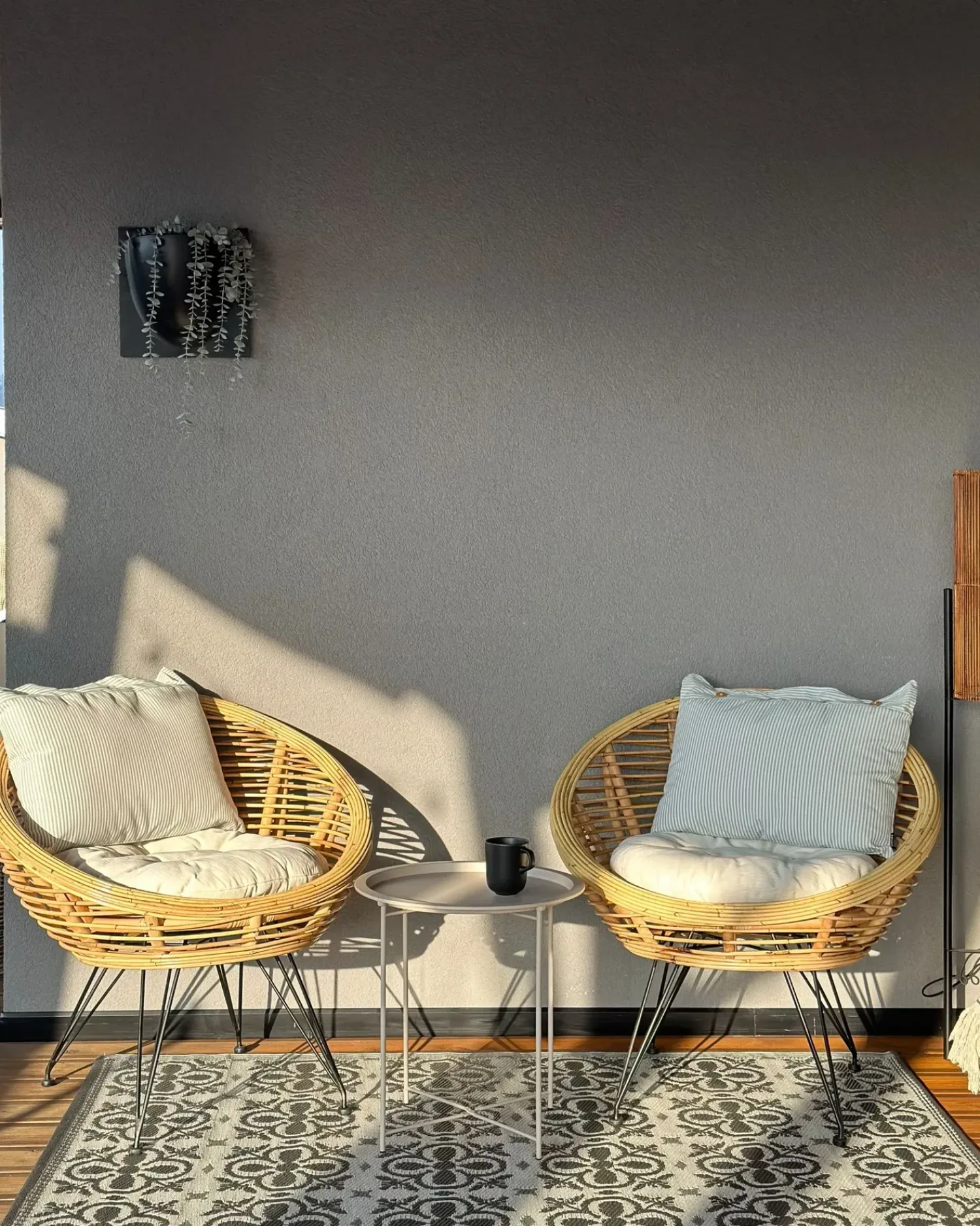 Discount Beliani MARATEA Rattan Naturale Beige Naturale Nero