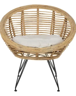 Discount Beliani MARATEA Rattan Naturale Beige Naturale Nero