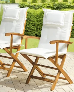 Hot Beliani MAUI Legno d'acacia Bianco sporco Bianco Marrone
