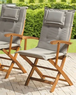 Clearance Beliani MAUI Legno d'acacia Grigio Grigio Marrone