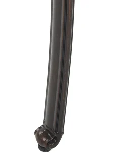 Beliani Set di 4 sedie da giardino con cuscini MANFRIA Metallo Marrone scuro Beige Marrone