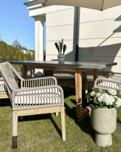 Hot Beliani Set di 2 sedie da giardino con cuscini OLBIA Bianco sporco Beige