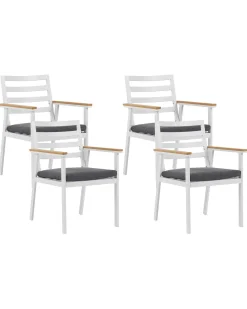 Outlet Beliani CAVOLI Metallo Grigio Bianco Grigio Marrone