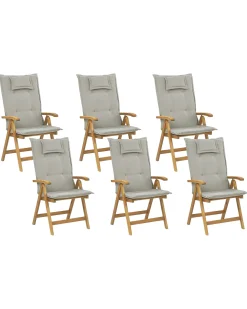 Sale Beliani JAVA Legno d'acacia Tortora Beige Grigio Marrone