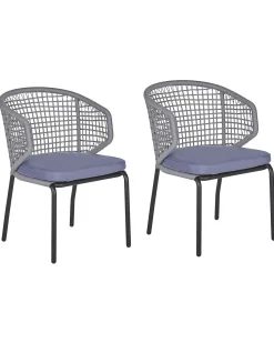 Clearance Beliani PALMI Metallo Grigio Grigio Nero