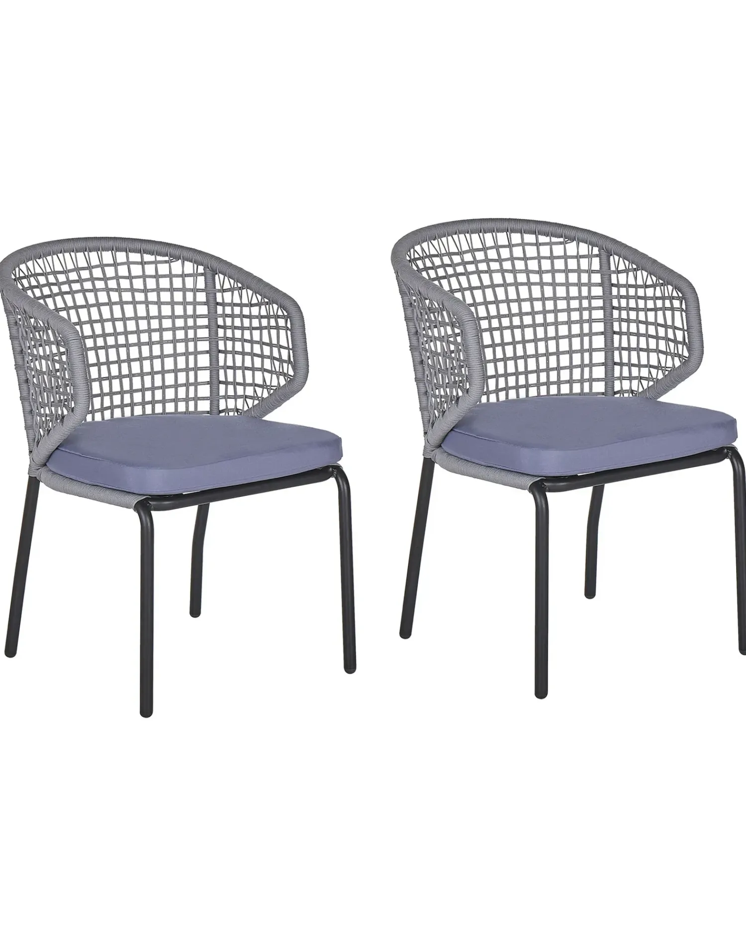 Clearance Beliani PALMI Metallo Grigio Grigio Nero
