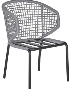 Clearance Beliani PALMI Metallo Grigio Grigio Nero
