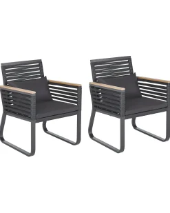 Sale Beliani CANETTO Metallo Nero Marrone Nero