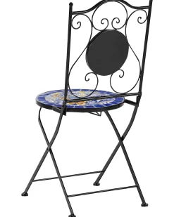 New Beliani CORIANO Pieghevole Metallo Nero Blu Nero