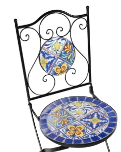 New Beliani CORIANO Pieghevole Metallo Nero Blu Nero