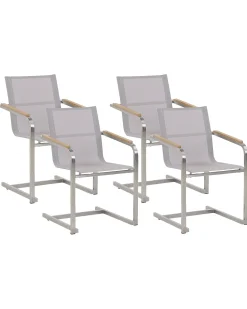 Best Beliani COSOLETO Acciaio inox Beige Beige Argento