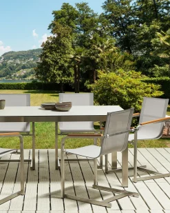 Discount Beliani COSOLETO Acciaio inox Beige Beige Argento