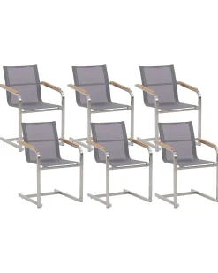 Beliani COSOLETO Acciaio inox Grigio Argento Grigio