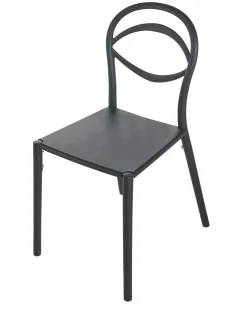 New Beliani Set di 4 sedie da giardino COVOLO Nero
