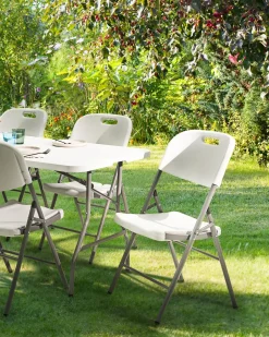 New Beliani CUGNOLI Pieghevole Bianco Bianco Argento