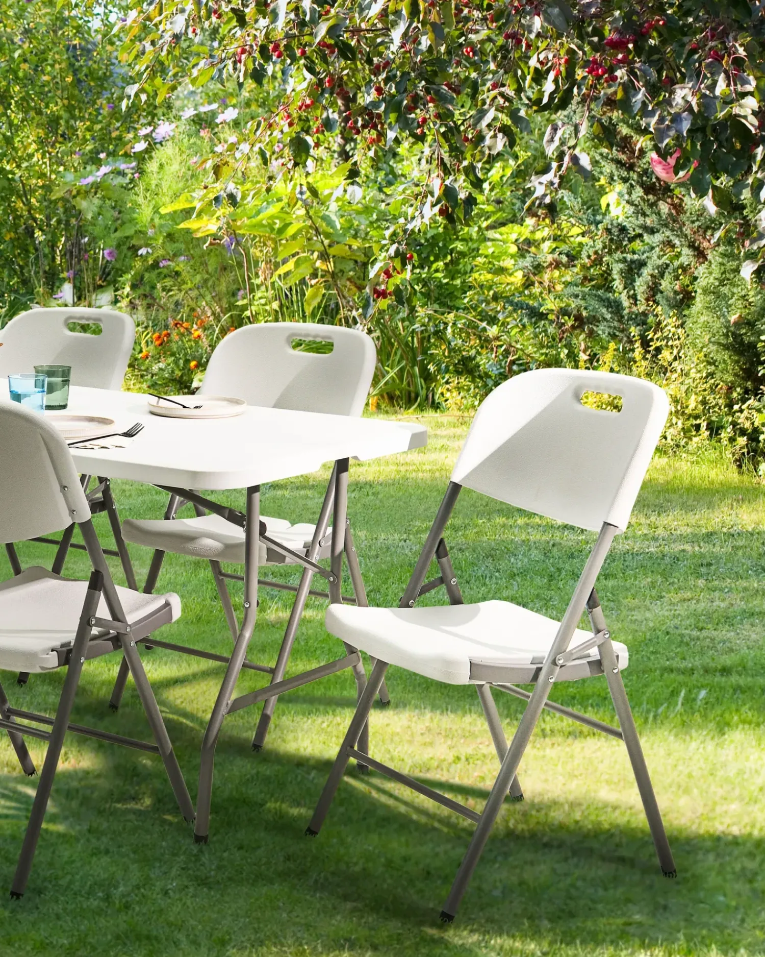 New Beliani CUGNOLI Pieghevole Bianco Bianco Argento