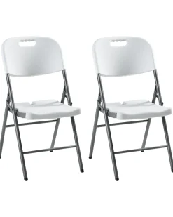 New Beliani CUGNOLI Pieghevole Bianco Bianco Argento