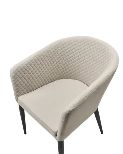 Hot Beliani Set di 2 sedie da giardino CURGOS Tessuto Beige Beige Nero