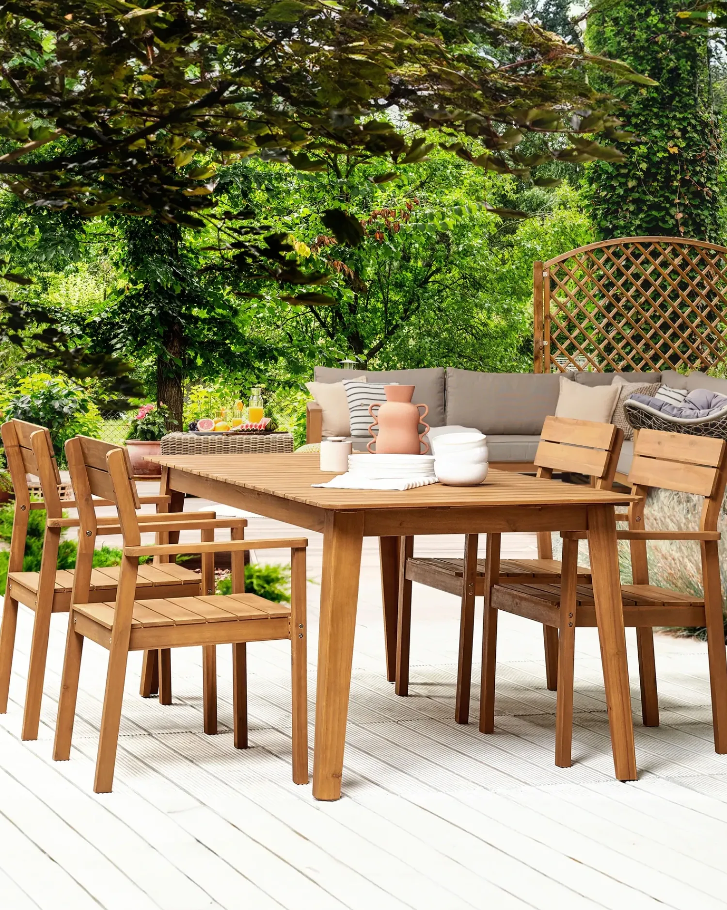 New Beliani FORNELLI Legno d'acacia Marrone