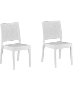 Outlet Beliani FOSSANO Materiale sintetico Bianco