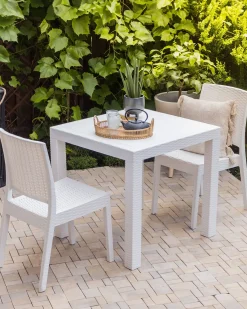 Outlet Beliani FOSSANO Materiale sintetico Bianco