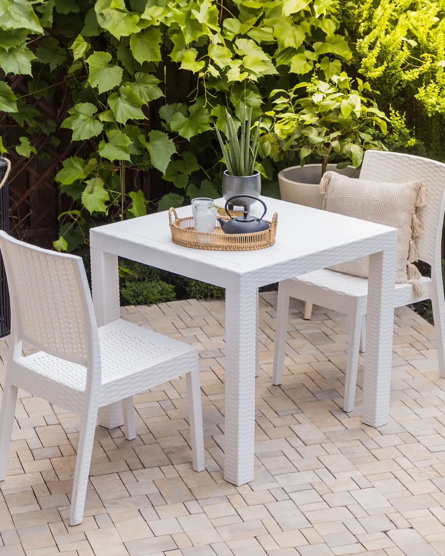 Outlet Beliani FOSSANO Materiale sintetico Bianco