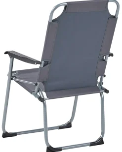 Discount Beliani Set di 4 sedie da giardino GALATSI Pieghevole Metallo Grigio Grigio Nero