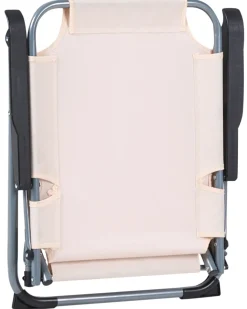 Discount Beliani Set di 4 sedie da giardino GALATSI Pieghevole Metallo Beige Beige Grigio Nero