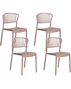 Best Beliani Set di 4 sedie da giardino GELA Marrone