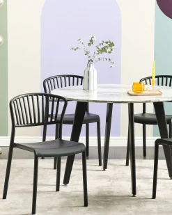 Beliani Set di 4 sedie da giardino GELA Nero