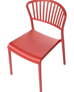 Online Beliani Set di 4 sedie da giardino GELA Rosso