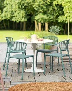 Discount Beliani Set di 4 sedie da giardino GELA menta Verde