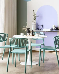 Discount Beliani Set di 4 sedie da giardino GELA menta Verde