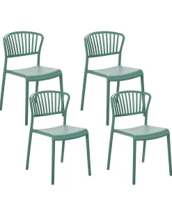 Discount Beliani Set di 4 sedie da giardino GELA menta Verde