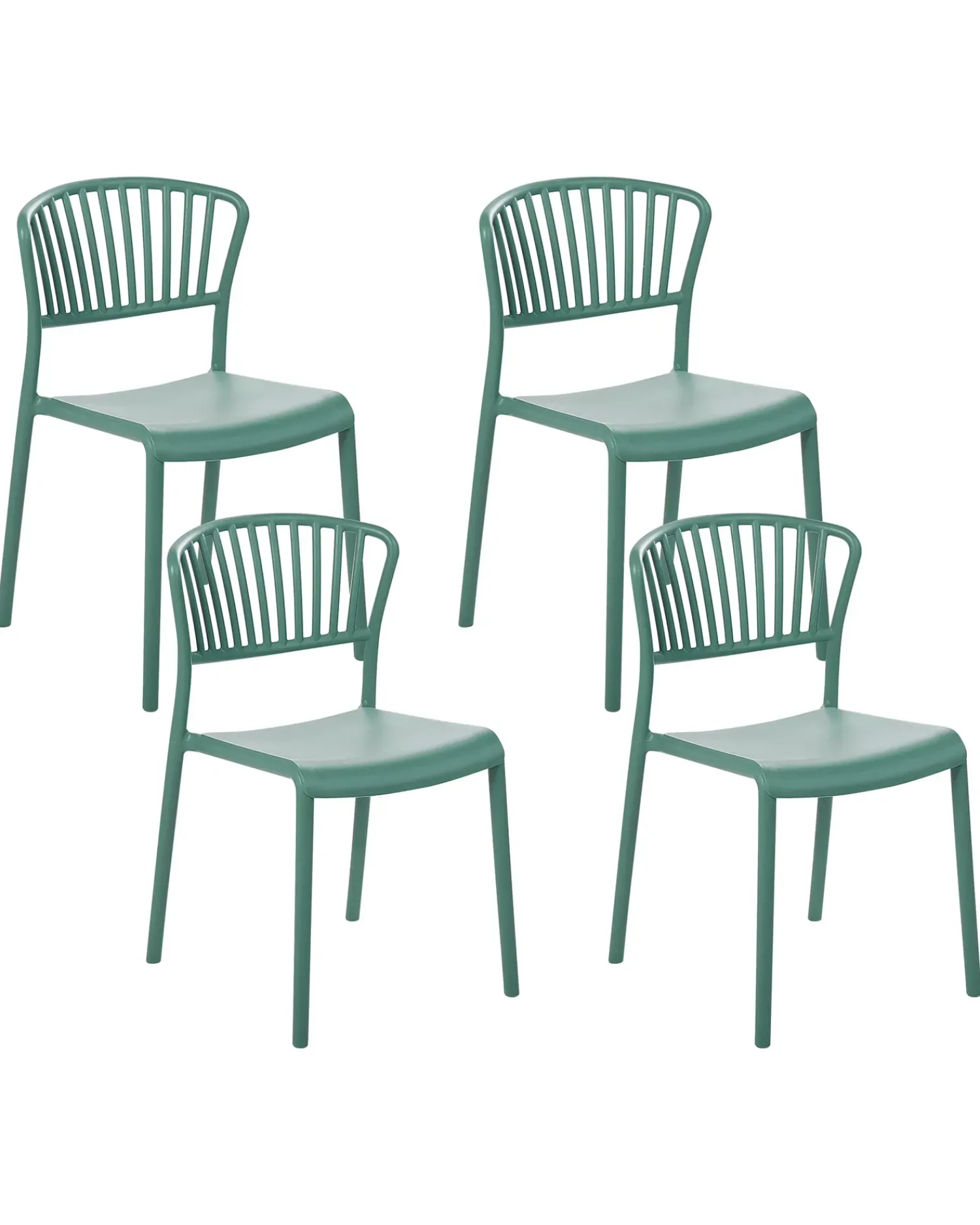 Discount Beliani Set di 4 sedie da giardino GELA menta Verde