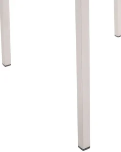 Sale Beliani Set di 4 sedie da giardino GROSSETO Acciaio inox Grigio Argento Marrone Grigio