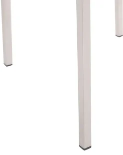 Best Beliani Set di 4 sedie da giardino GROSSETO Acciaio inox Beige Beige Argento Marrone