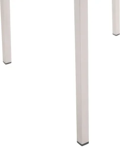 Sale Beliani Set di 4 sedie da giardino GROSSETO Acciaio inox Bianco Bianco Argento Marrone