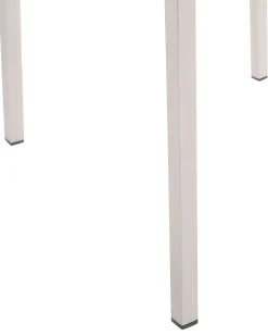 Best Beliani Set di 4 sedie da giardino GROSSETO Acciaio inox Nero Argento Marrone Nero