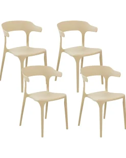 Online Beliani Set di 4 sedie da giardino GUBBIO sabbia Beige