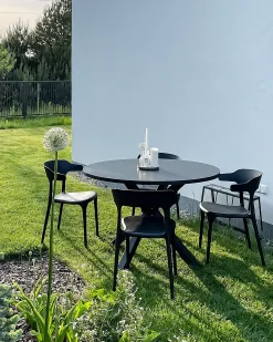 Clearance Beliani Set di 4 sedie da giardino GUBBIO Nero