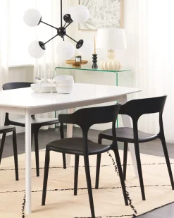 Clearance Beliani Set di 4 sedie da giardino GUBBIO Nero