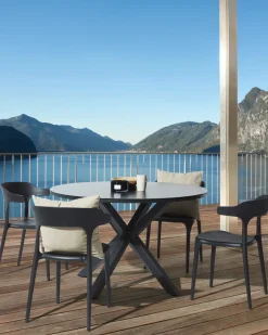 Clearance Beliani Set di 4 sedie da giardino GUBBIO Nero