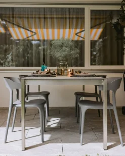 Best Beliani Set di 4 sedie da giardino GUBBIO Grigio