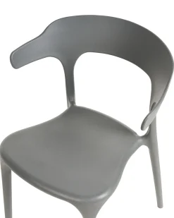 Best Beliani Set di 4 sedie da giardino GUBBIO Grigio