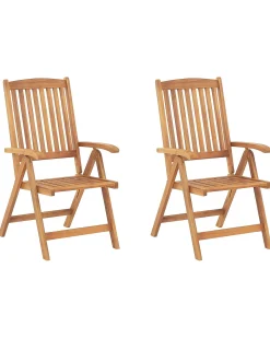 Beliani JAVA Legno d'acacia chiaro Marrone
