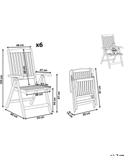Discount Beliani JAVA Legno d'acacia chiaro Marrone